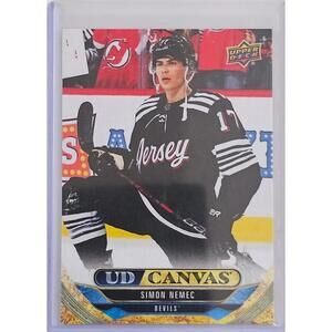 2024-25 Upper Deck Canvas Simon Nemec Rookie Card - New Jersey Devils